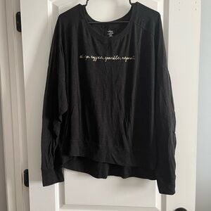 Secret Treasures Black Sleepwear Top